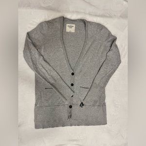 Abercrombie light gray East icon open cardigan
